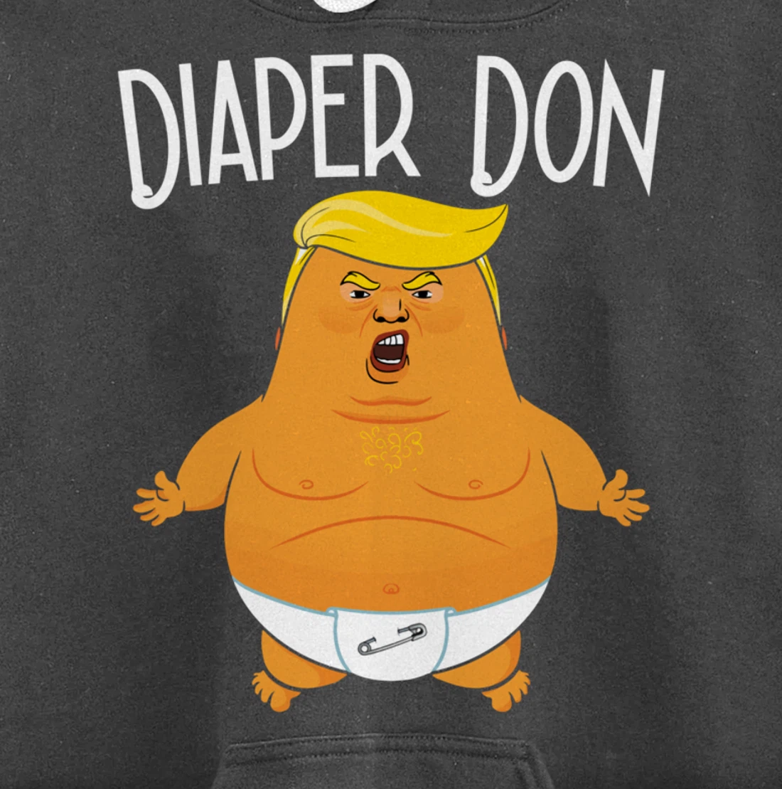 Funny Diaper Don Baby Trump Pullover Hoodie
