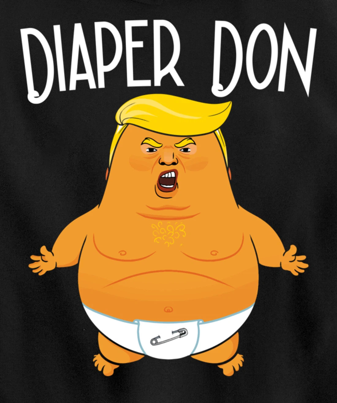 Funny Diaper Don Baby Trump Pullover Hoodie