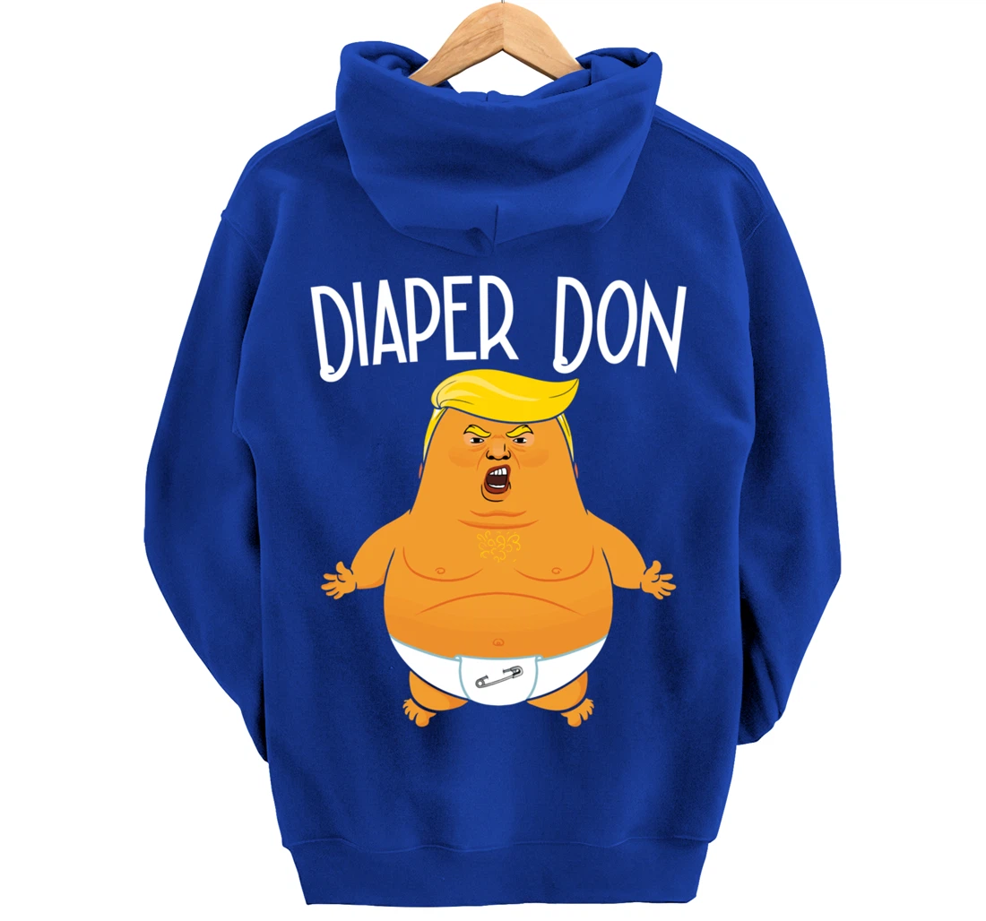 Funny Diaper Don Baby Trump Pullover Hoodie