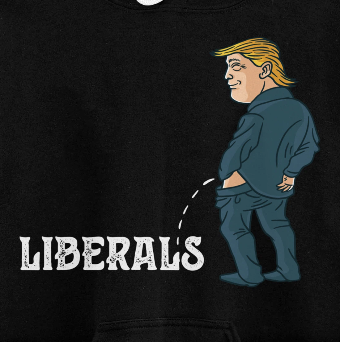 President Trump Pissing on Liberals USA Patriotic Republican Pullover Hoodie