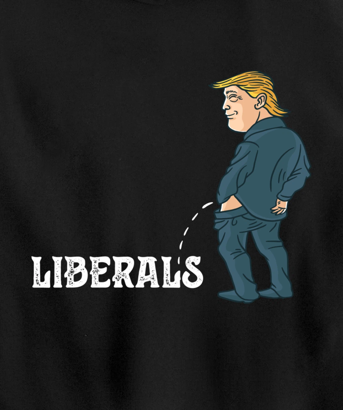 President Trump Pissing on Liberals USA Patriotic Republican Pullover Hoodie