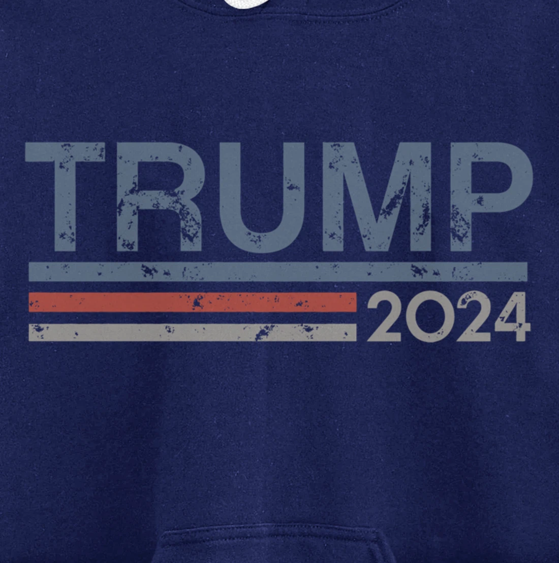 Vintage Retro Style Stripes Trump 2024 Pullover Hoodie