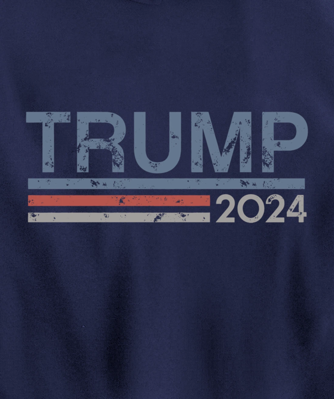 Vintage Retro Style Stripes Trump 2024 Pullover Hoodie