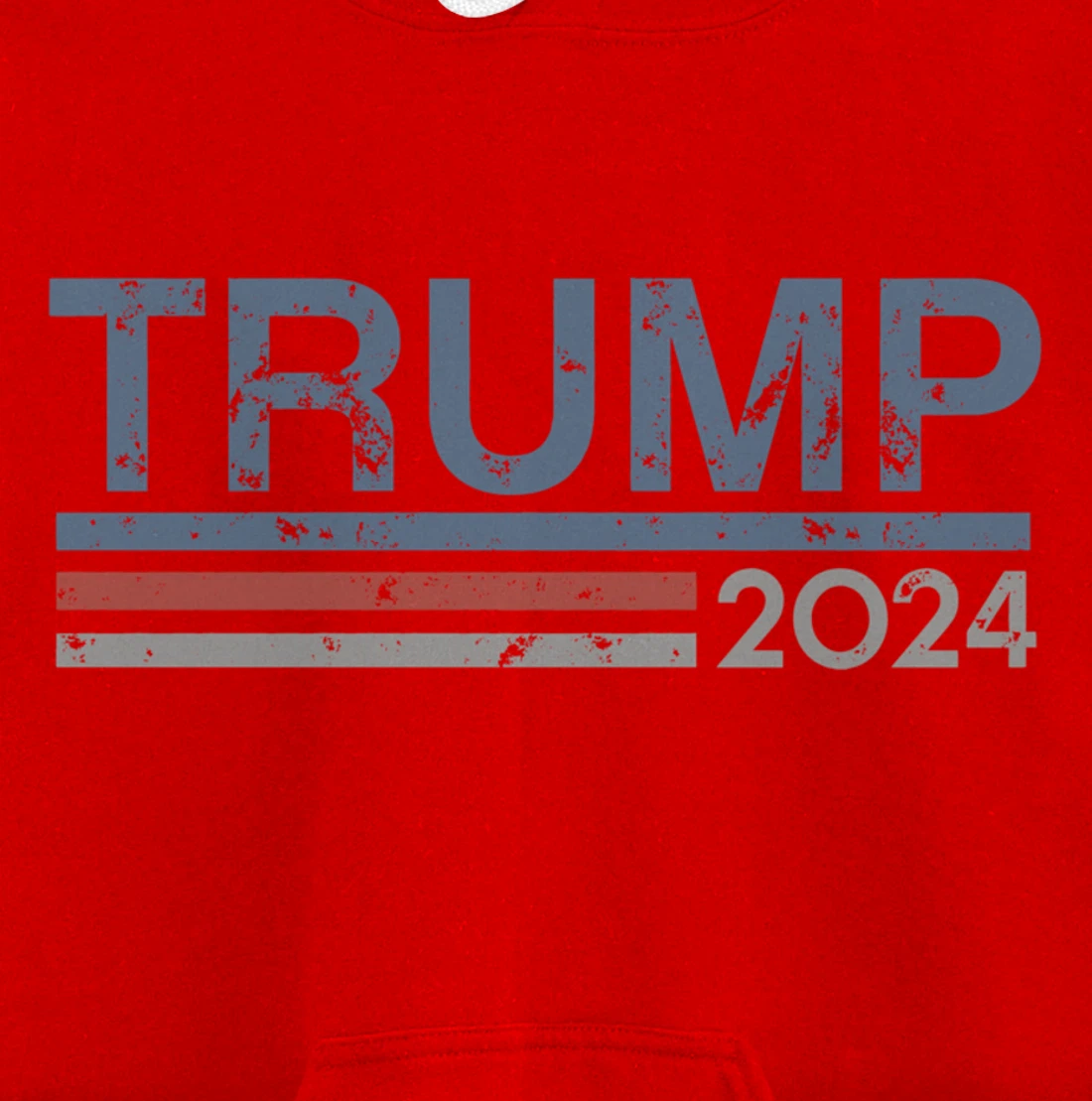 Vintage Retro Style Stripes Trump 2024 Pullover Hoodie