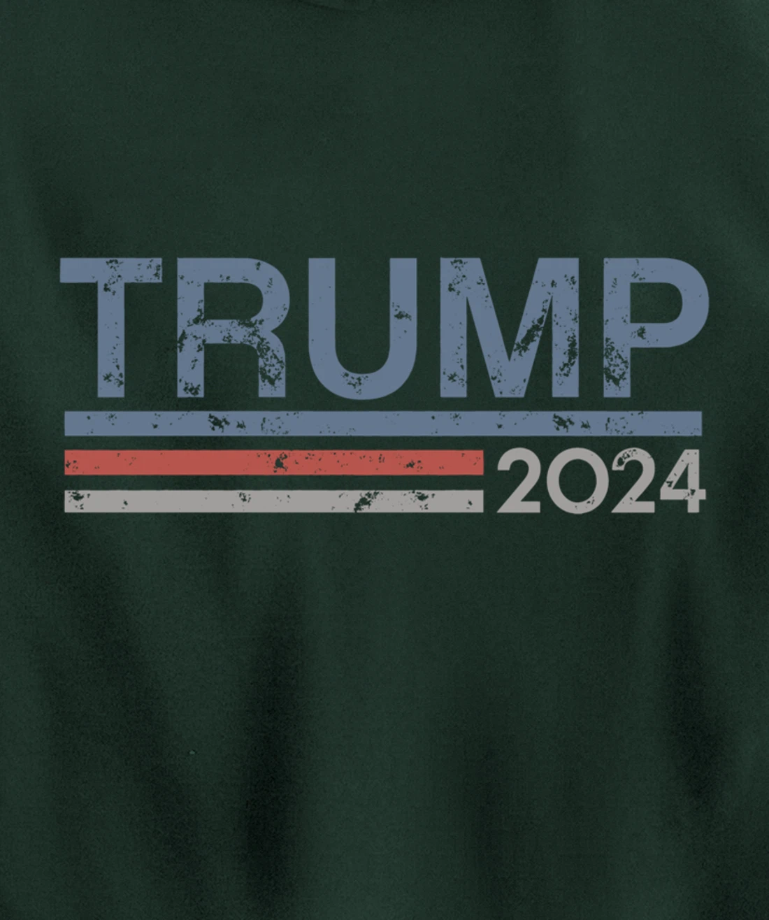 Vintage Retro Style Stripes Trump 2024 Pullover Hoodie