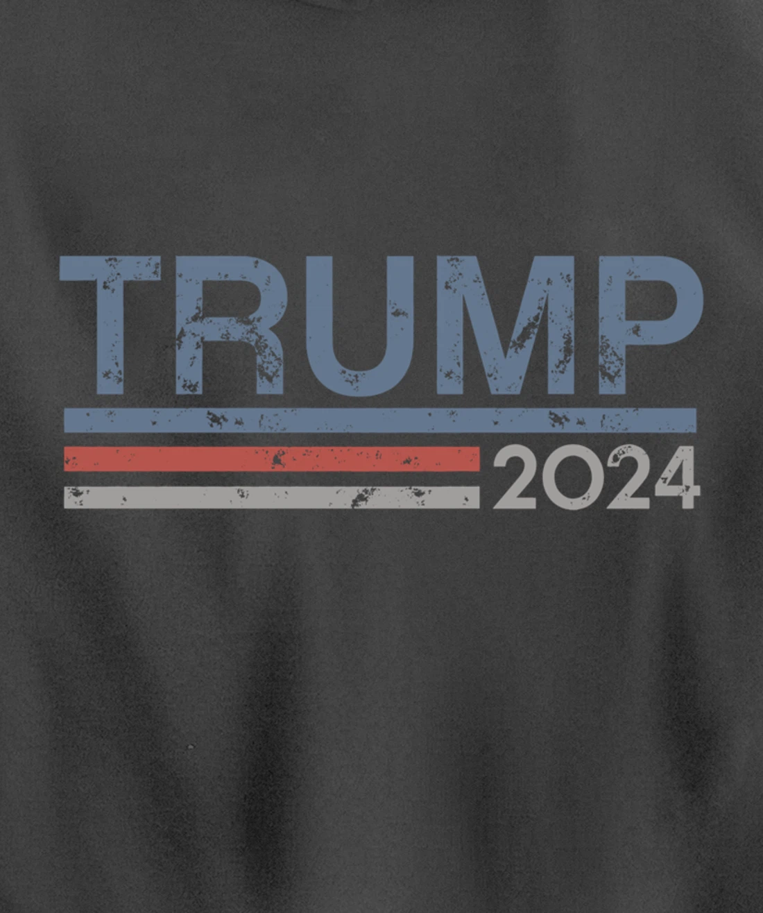 Vintage Retro Style Stripes Trump 2024 Pullover Hoodie