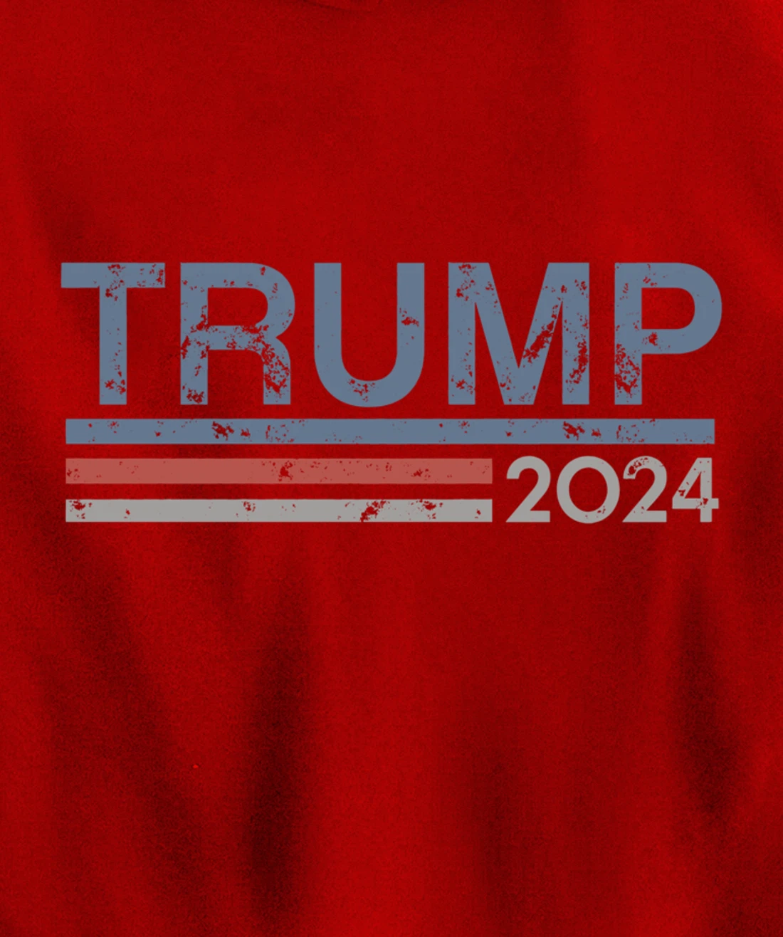 Vintage Retro Style Stripes Trump 2024 Pullover Hoodie