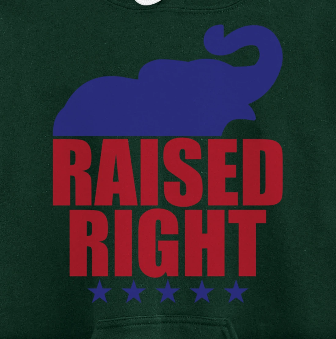 Raised Right Donald Trump Supporter Republican Elephant Pullover Hoodie