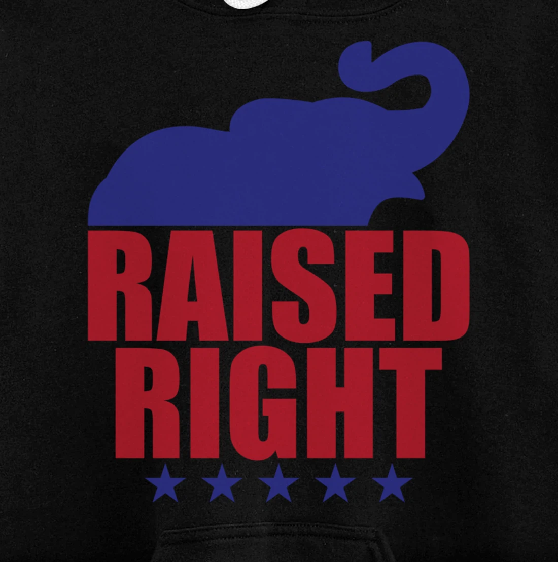 Raised Right Donald Trump Supporter Republican Elephant Pullover Hoodie