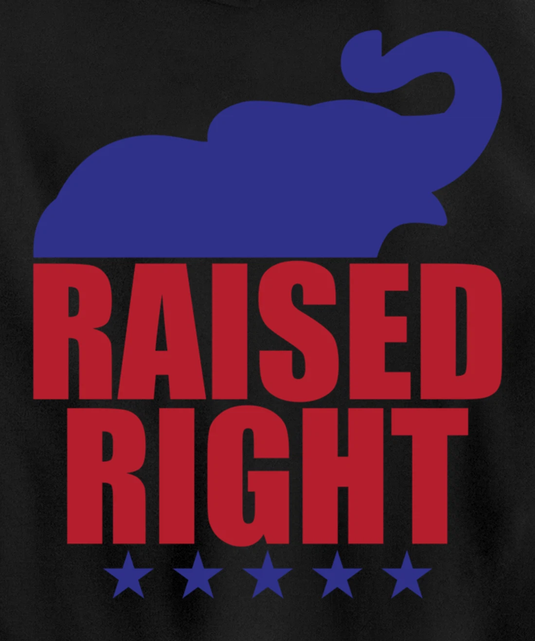 Raised Right Donald Trump Supporter Republican Elephant Pullover Hoodie