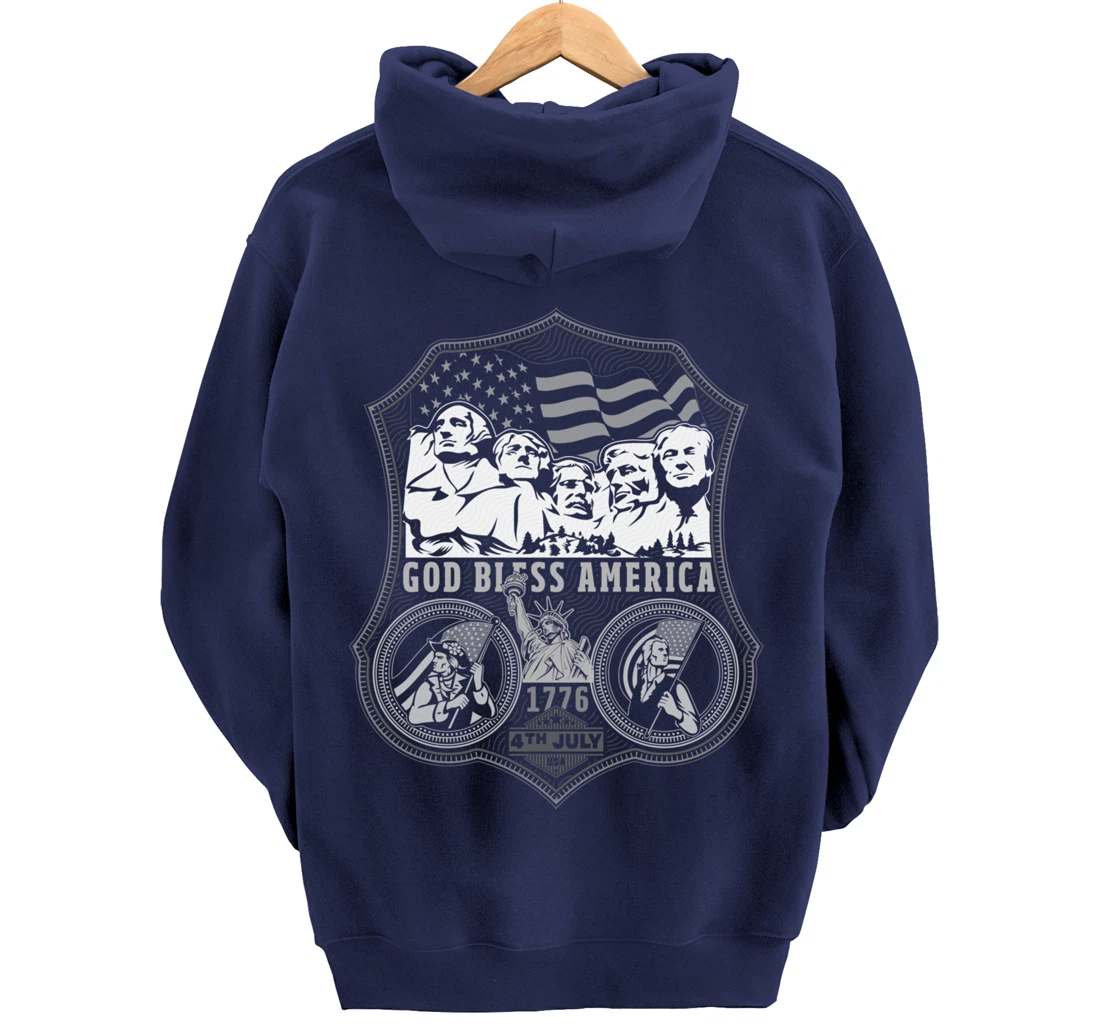 Trump is the 5th President on Mount Rushmore Pullover Hoodie