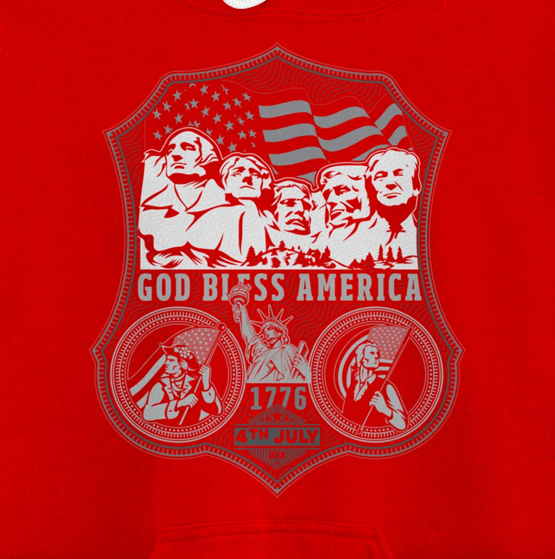 Trump is the 5th President on Mount Rushmore Pullover Hoodie