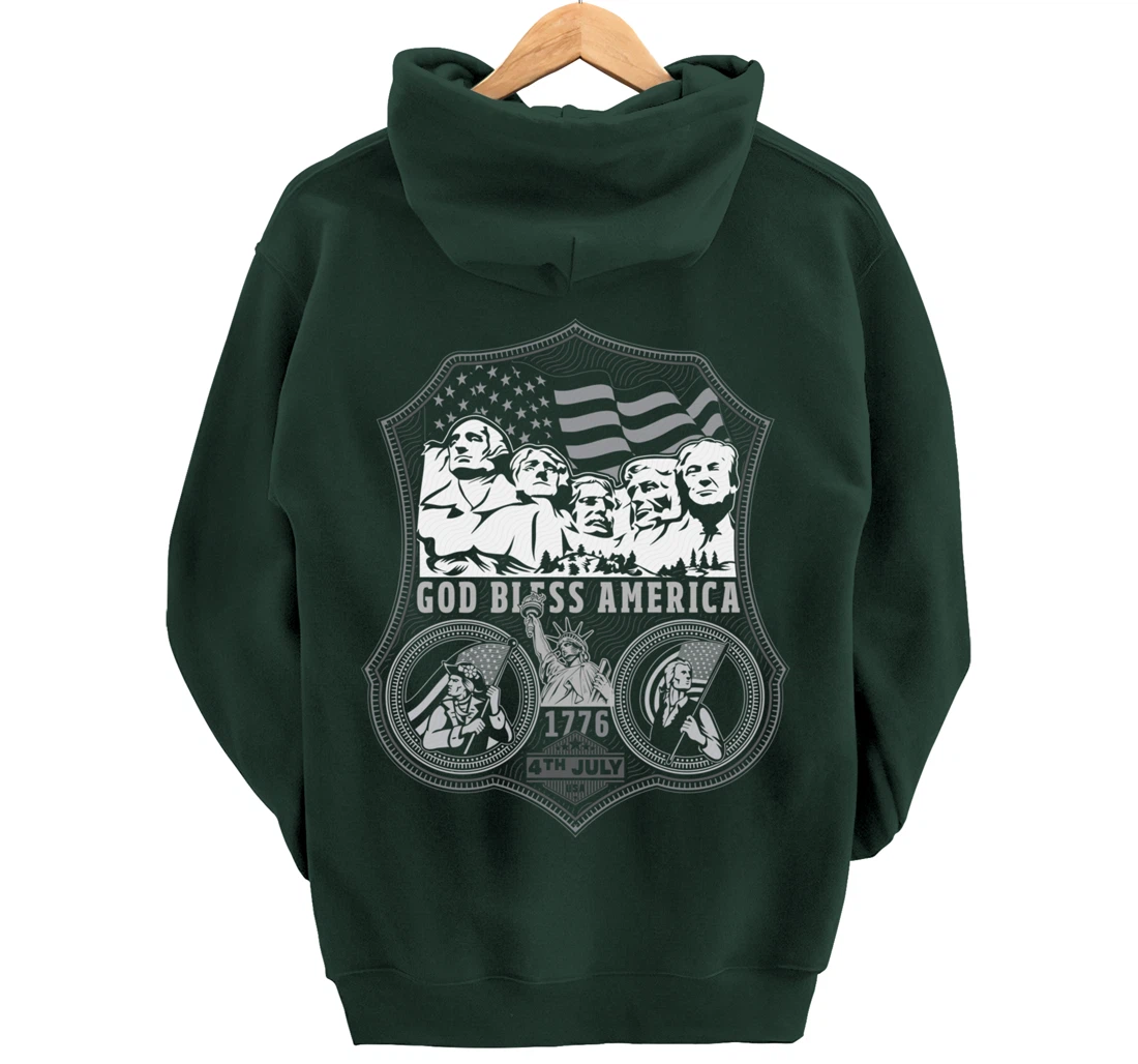 Trump is the 5th President on Mount Rushmore Pullover Hoodie