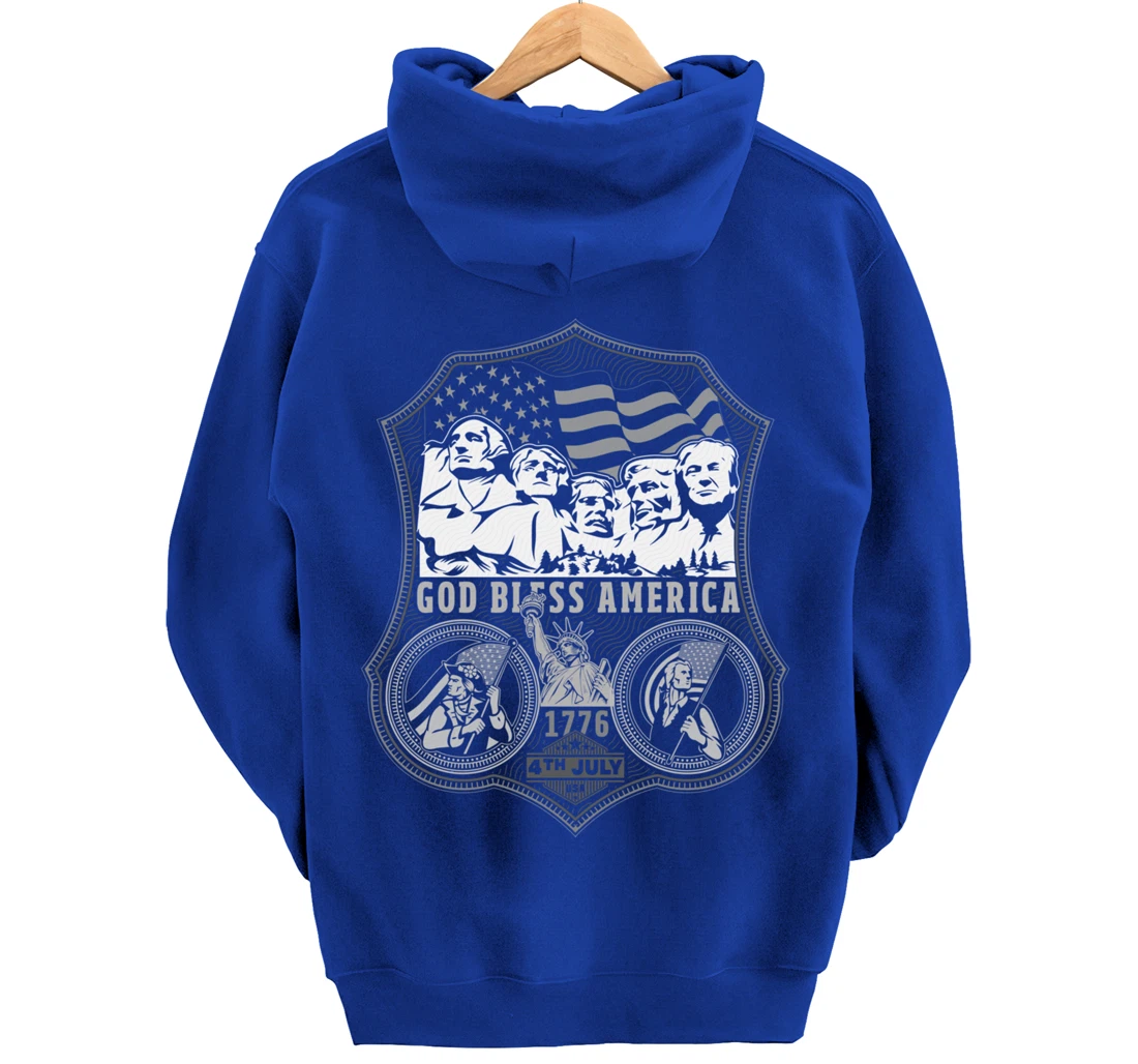 Trump is the 5th President on Mount Rushmore Pullover Hoodie