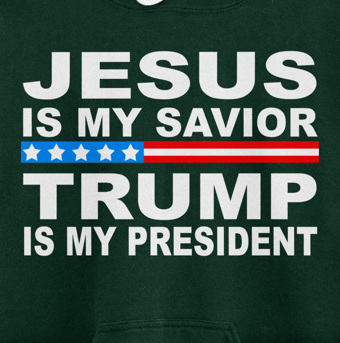 Jesus Is My Savior Trump Is My President Pullover Hoodie