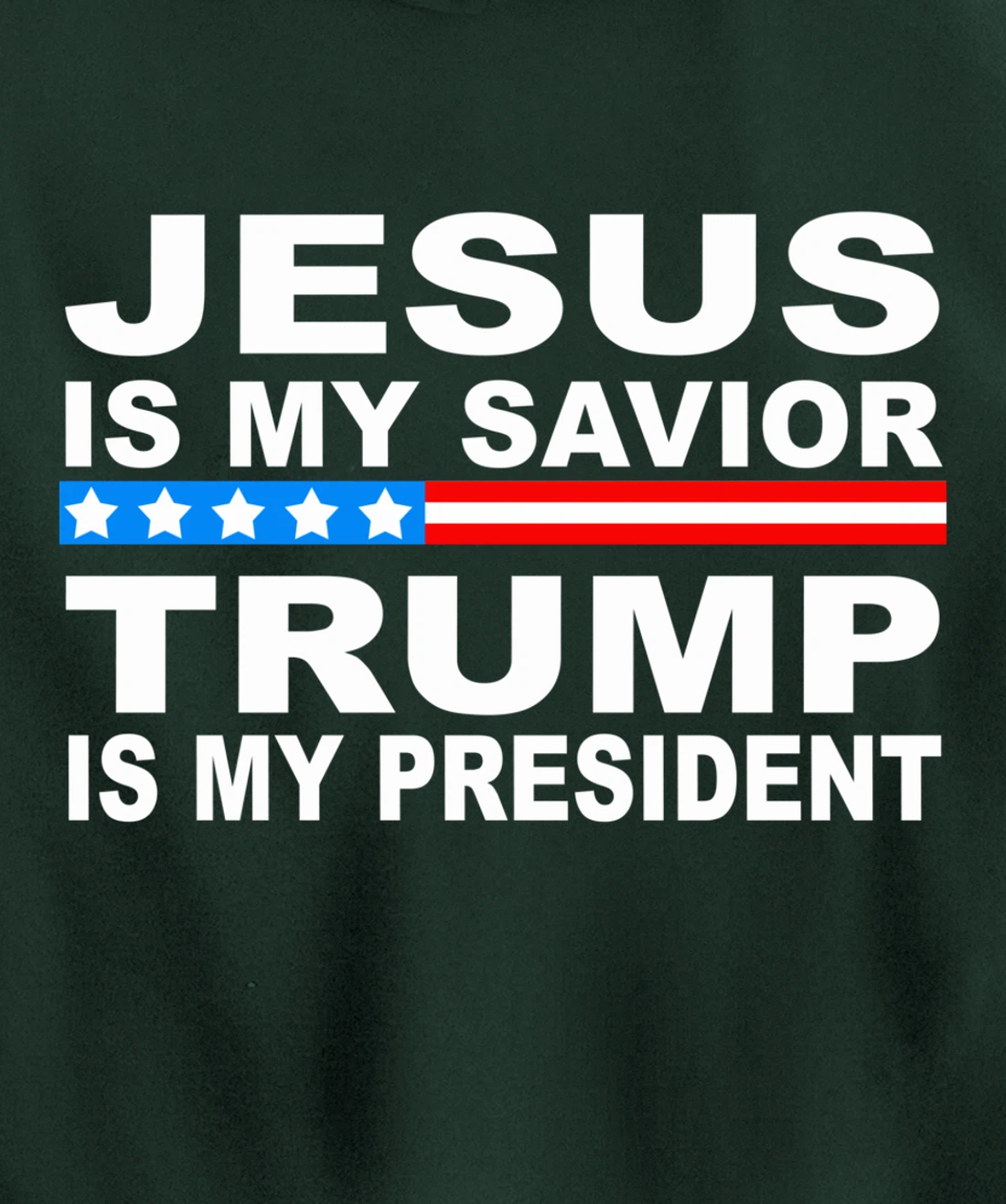 Jesus Is My Savior Trump Is My President Pullover Hoodie