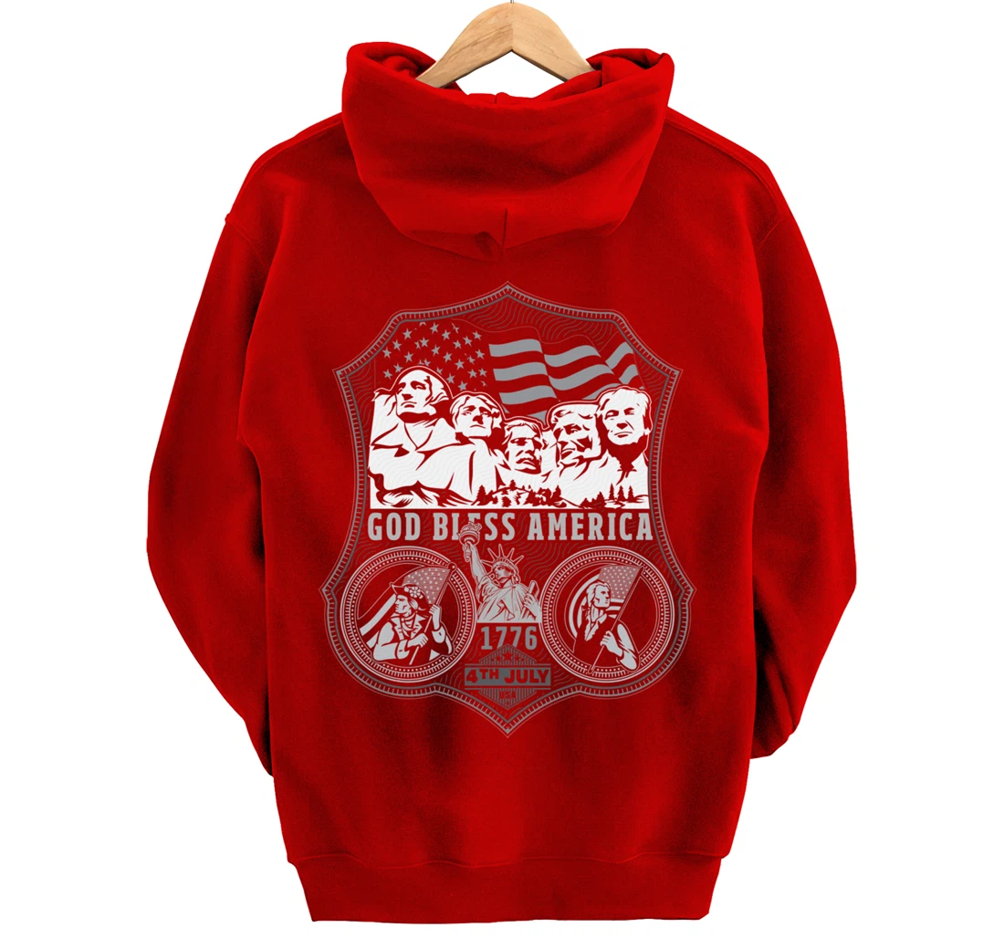 Trump is the 5th President on Mount Rushmore Pullover Hoodie