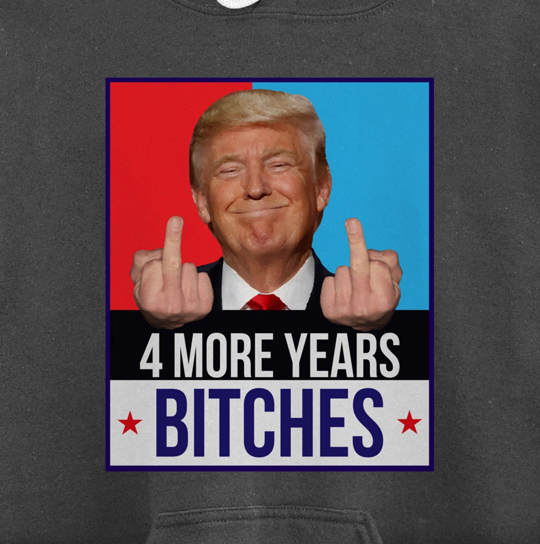 Funny Trump Wins - 4 More Years Bitches Republican Gift Pullover Hoodie