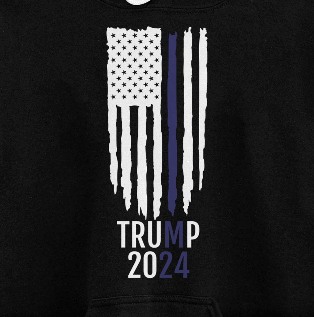 President Donald Trump 2024 Thin Blue Line Police Pullover Hoodie