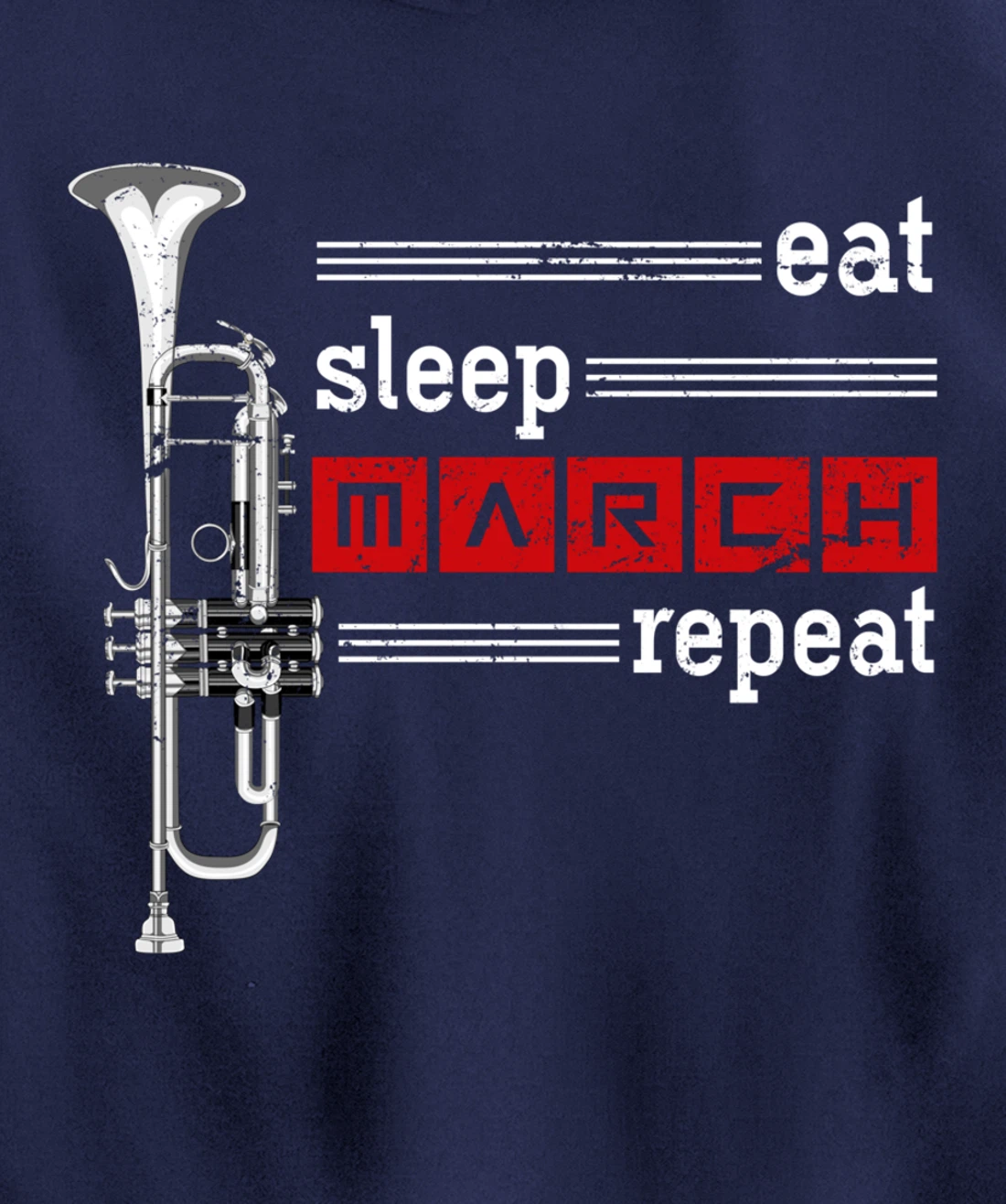 Marching Band Musician Trumpeter Gift Music Trumpet Pullover Hoodie