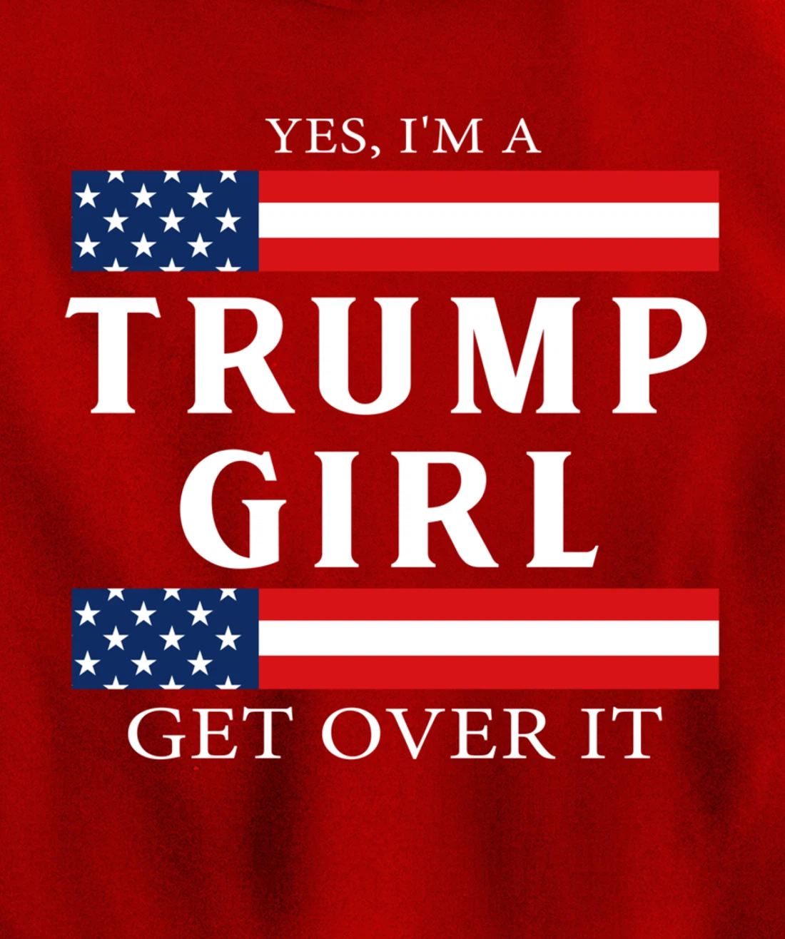 USA Patriotic Proud Trump Girl Vote America Flag Design Pullover Hoodie