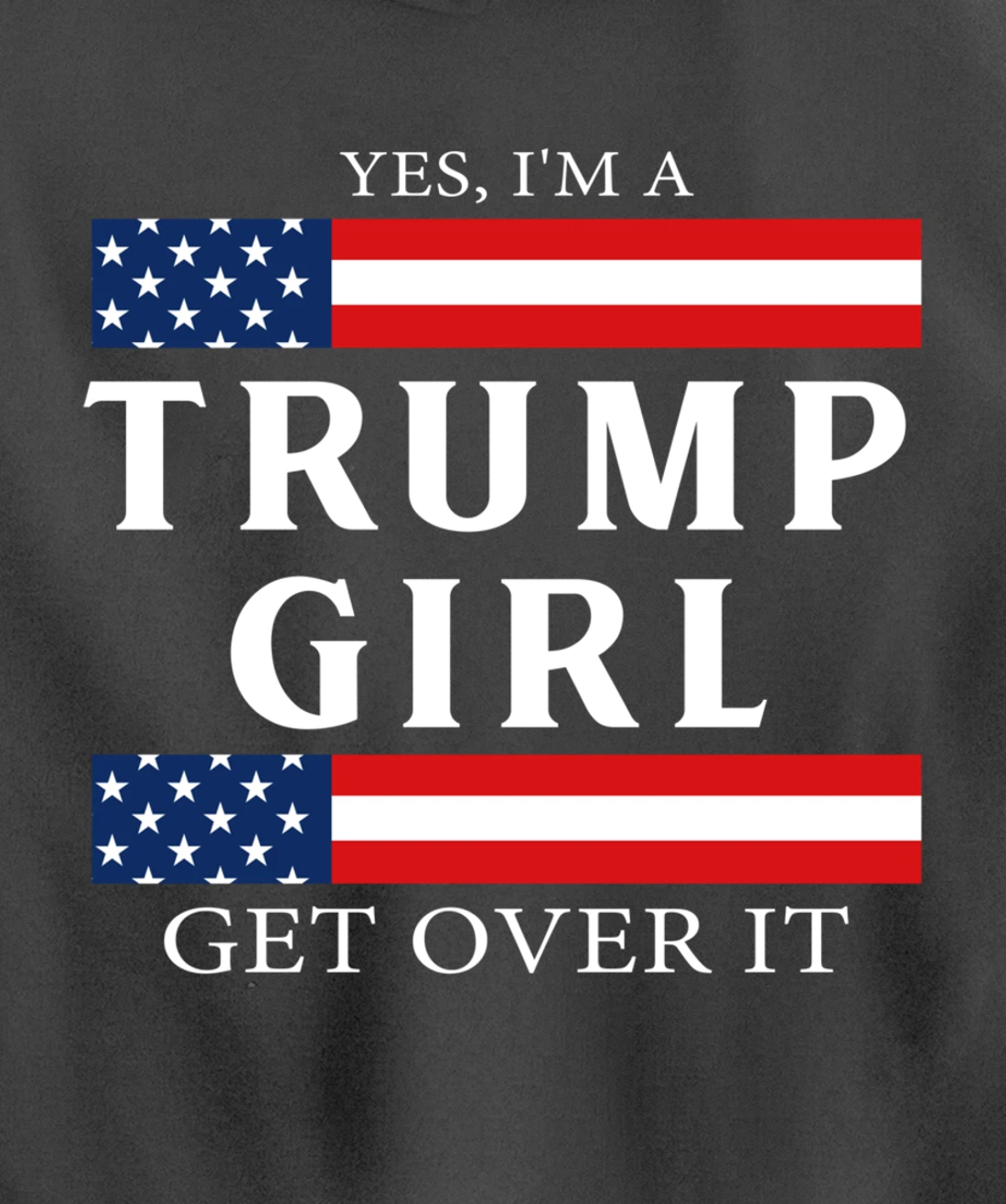 USA Patriotic Proud Trump Girl Vote America Flag Design Pullover Hoodie