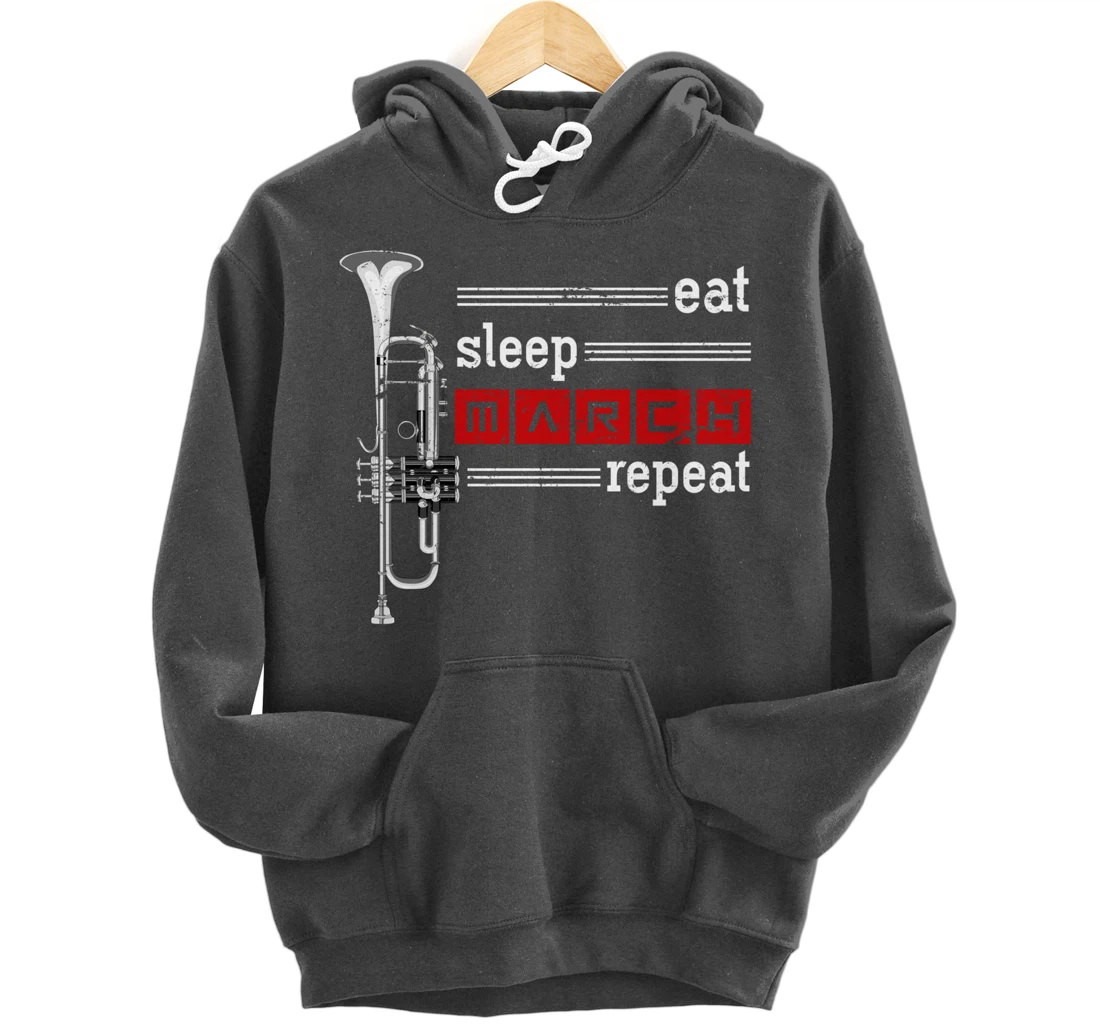 Marching Band Musician Trumpeter Gift Music Trumpet Pullover Hoodie
