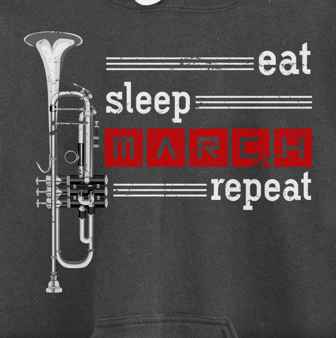 Marching Band Musician Trumpeter Gift Music Trumpet Pullover Hoodie