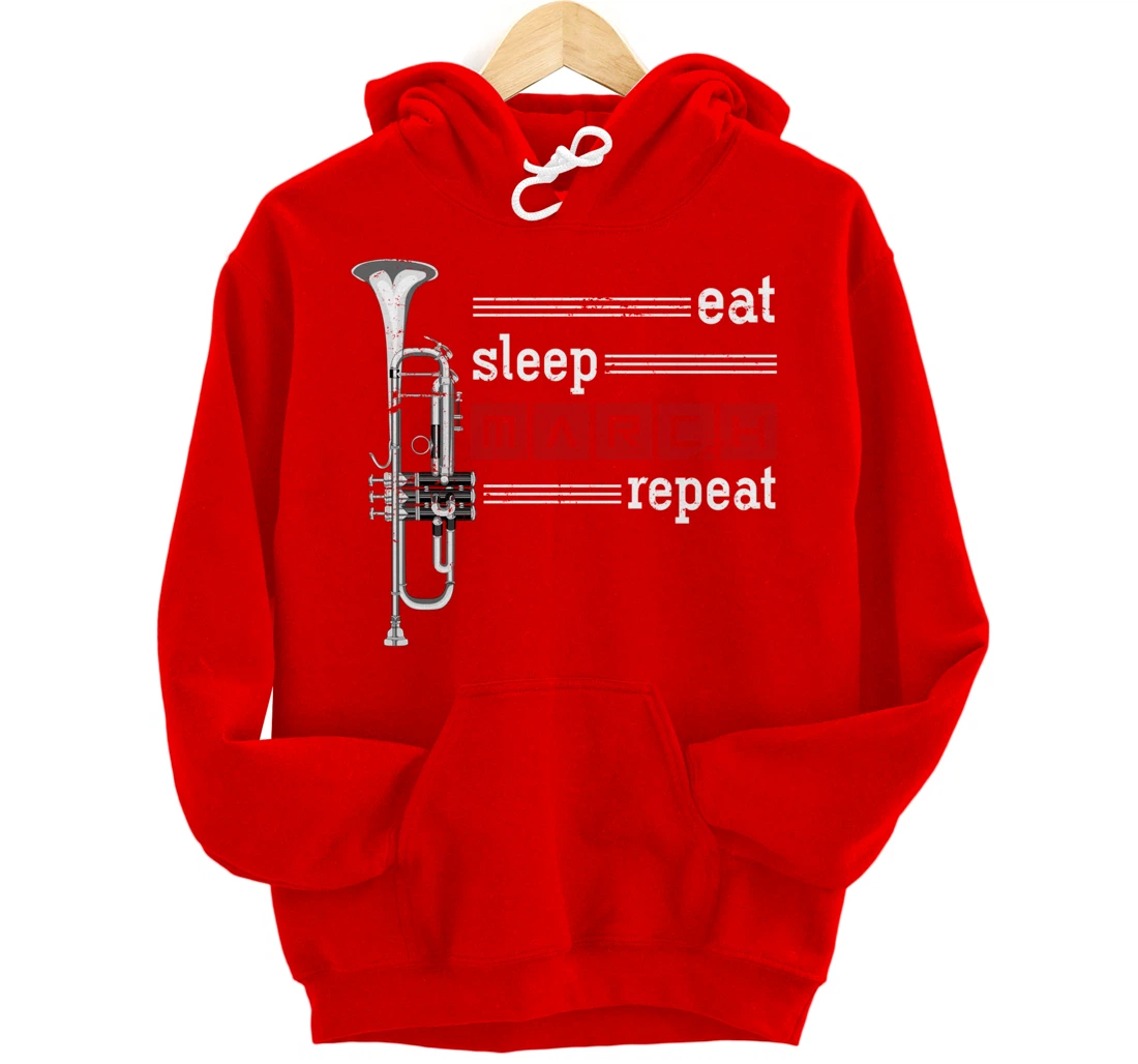 Marching Band Musician Trumpeter Gift Music Trumpet Pullover Hoodie