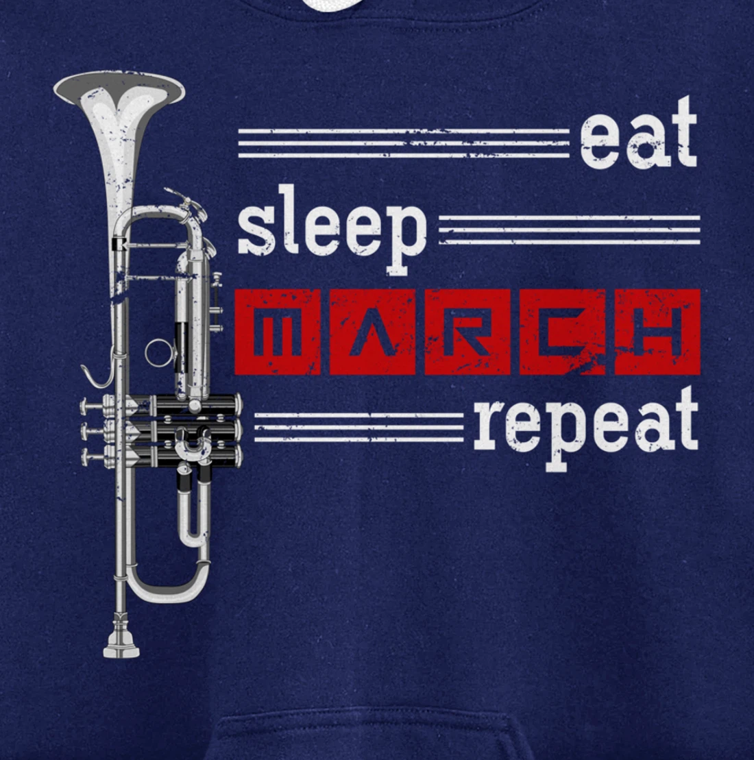 Marching Band Musician Trumpeter Gift Music Trumpet Pullover Hoodie