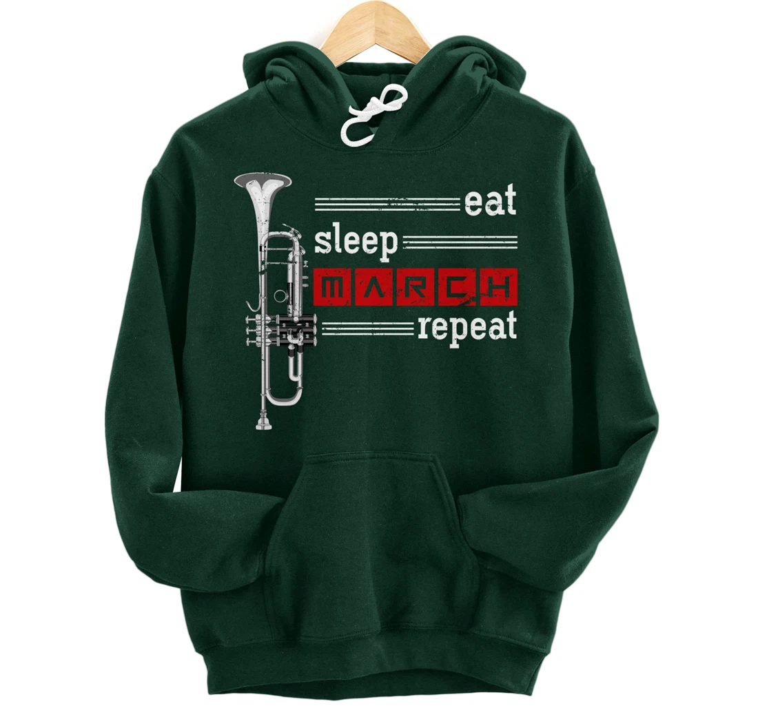 Marching Band Musician Trumpeter Gift Music Trumpet Pullover Hoodie