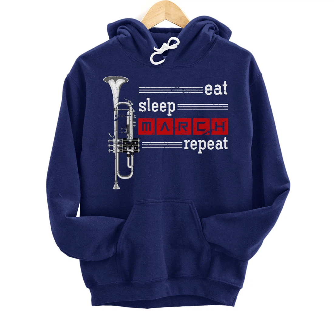 Marching Band Musician Trumpeter Gift Music Trumpet Pullover Hoodie