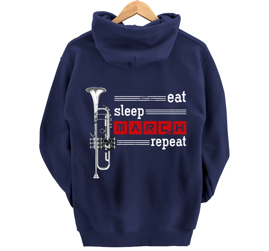 Marching Band Musician Trumpeter Gift Music Trumpet Pullover Hoodie
