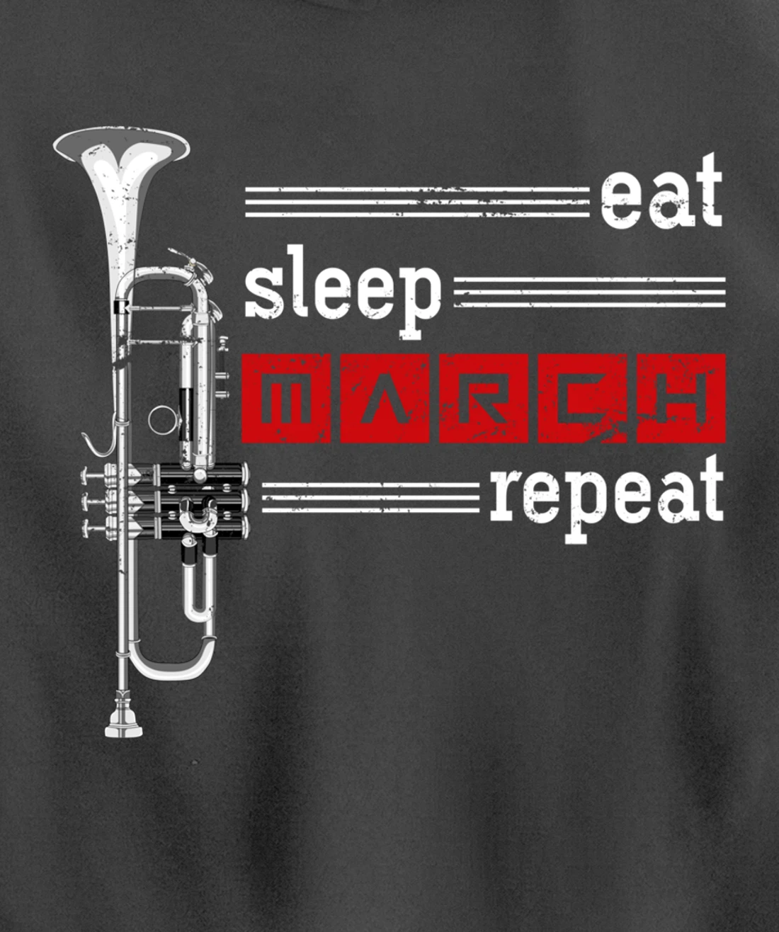 Marching Band Musician Trumpeter Gift Music Trumpet Pullover Hoodie