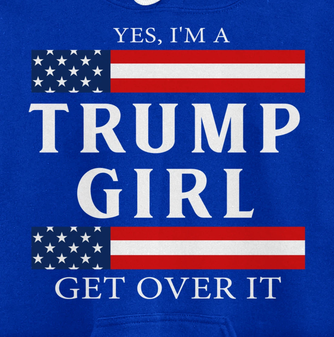 USA Patriotic Proud Trump Girl Vote America Flag Design Pullover Hoodie