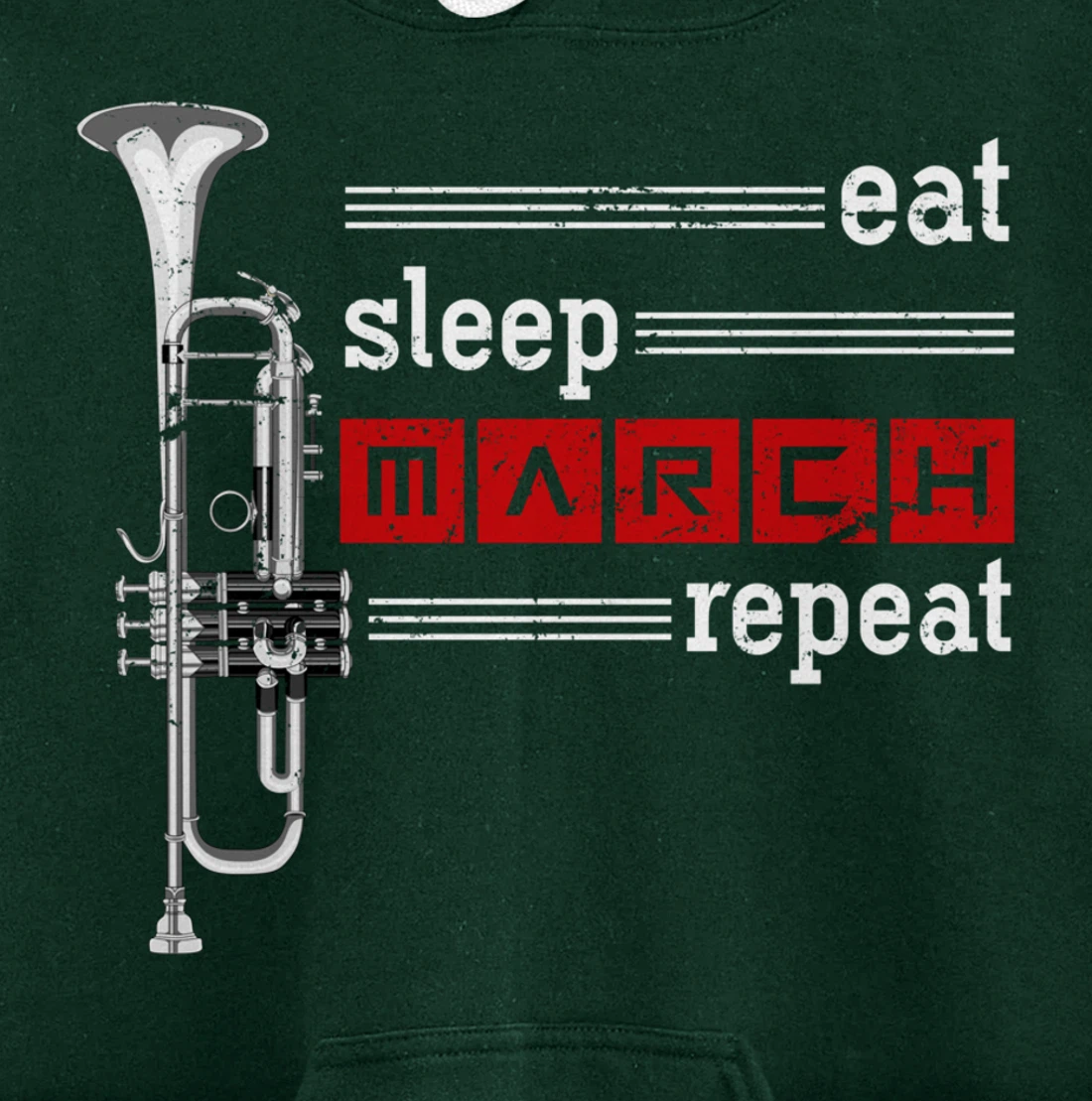 Marching Band Musician Trumpeter Gift Music Trumpet Pullover Hoodie