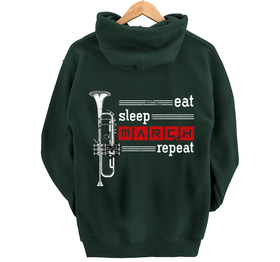 Marching Band Musician Trumpeter Gift Music Trumpet Pullover Hoodie