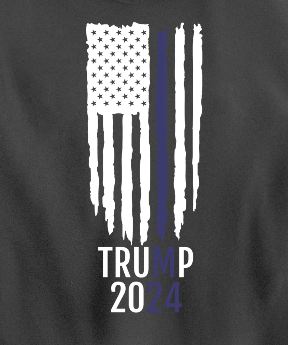 President Donald Trump 2024 Thin Blue Line Police Pullover Hoodie