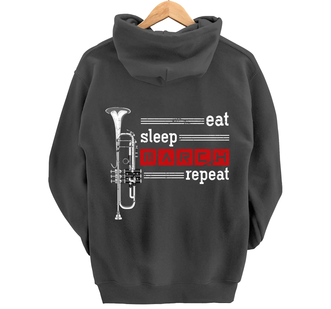 Marching Band Musician Trumpeter Gift Music Trumpet Pullover Hoodie