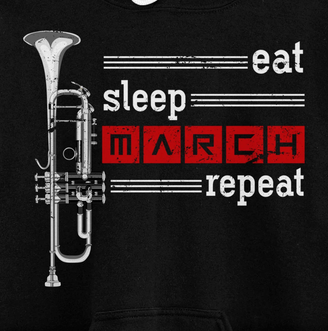 Marching Band Musician Trumpeter Gift Music Trumpet Pullover Hoodie
