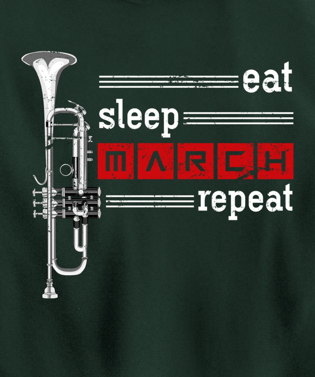 Marching Band Musician Trumpeter Gift Music Trumpet Pullover Hoodie