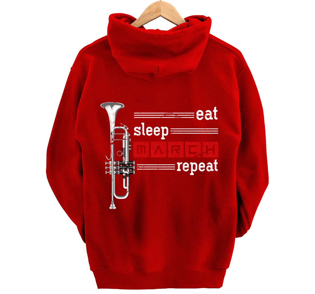 Marching Band Musician Trumpeter Gift Music Trumpet Pullover Hoodie