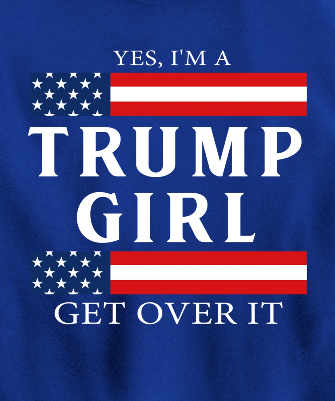 USA Patriotic Proud Trump Girl Vote America Flag Design Pullover Hoodie