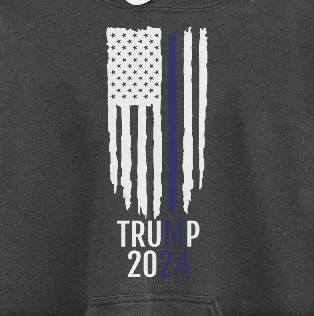 President Donald Trump 2024 Thin Blue Line Police Pullover Hoodie