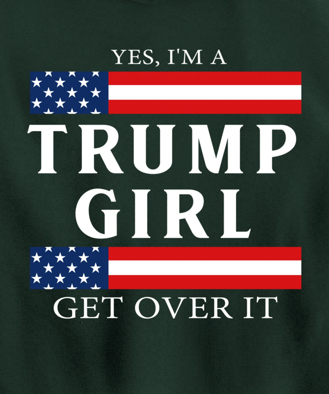 USA Patriotic Proud Trump Girl Vote America Flag Design Pullover Hoodie