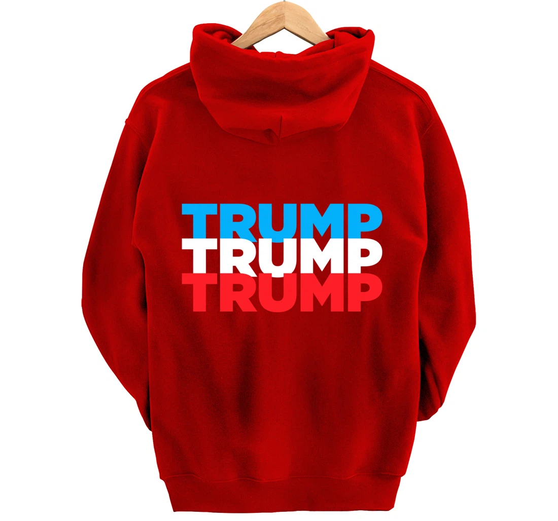 Trump 2024 Election | Red White Blue | Trump Gift Pullover Hoodie