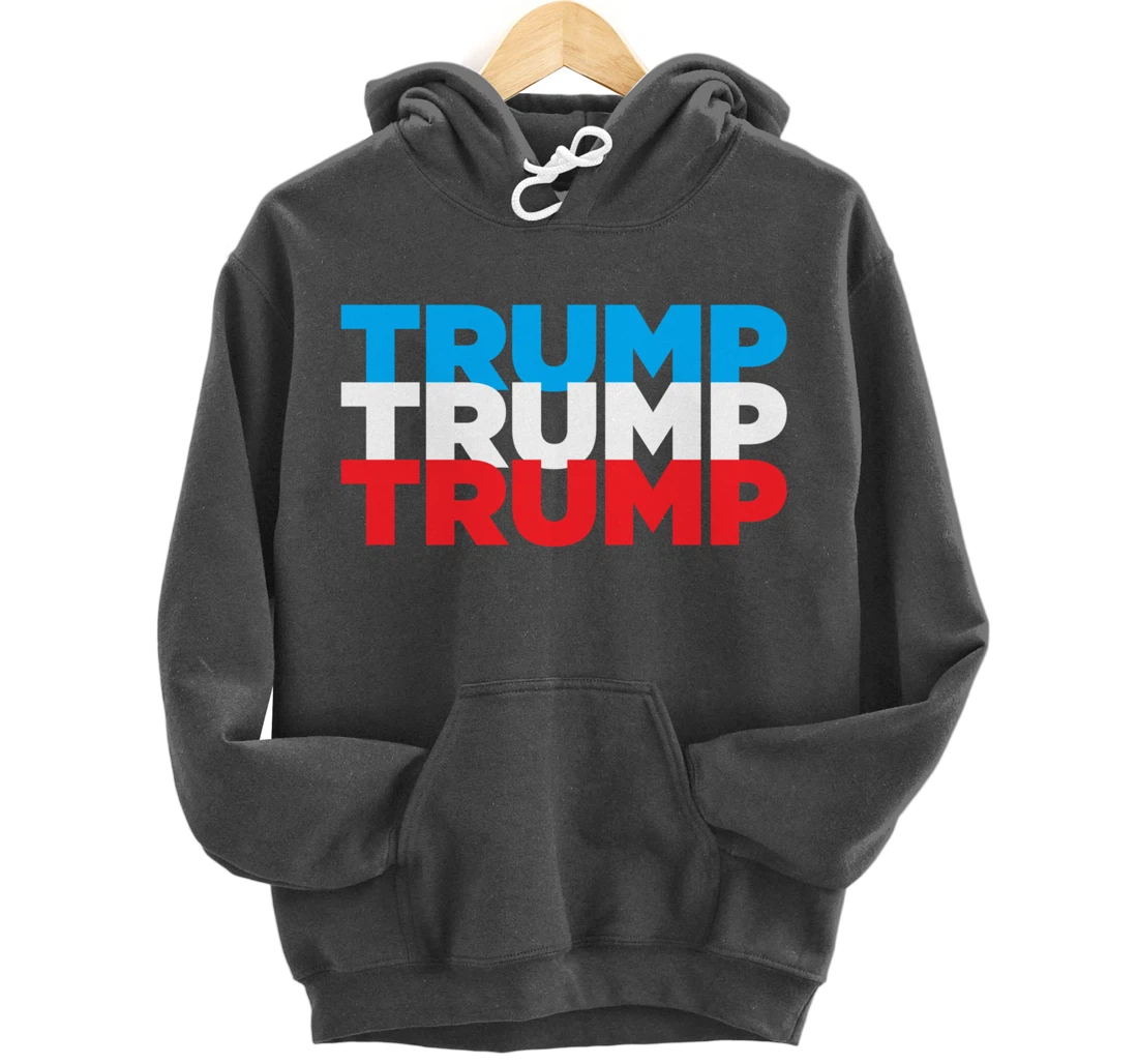 Trump 2024 Election | Red White Blue | Trump Gift Pullover Hoodie