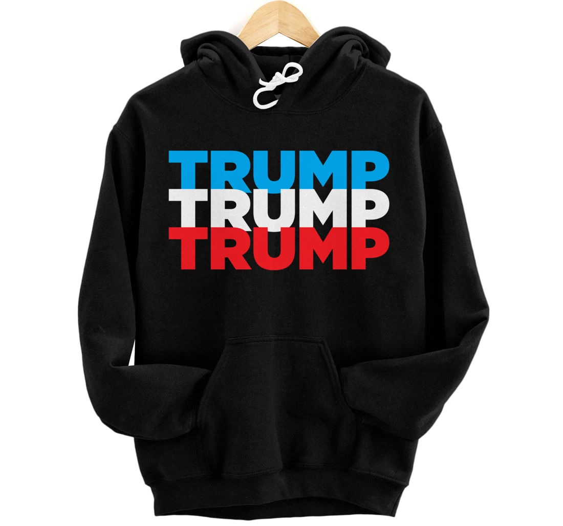 Trump 2024 Election | Red White Blue | Trump Gift Pullover Hoodie