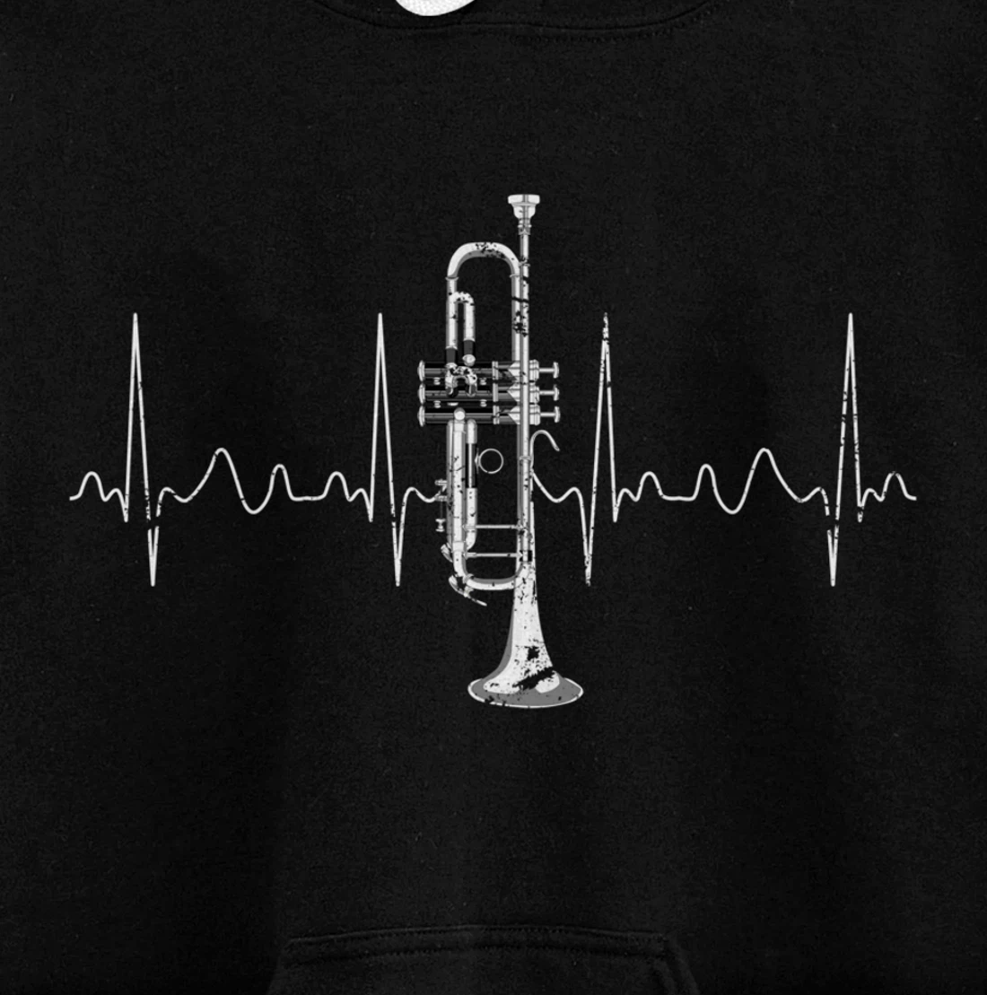 Trumpeter Musician Heartbeat Gift Trumpet Pullover Hoodie