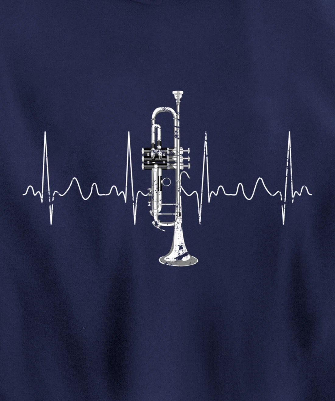 Trumpeter Musician Heartbeat Gift Trumpet Pullover Hoodie